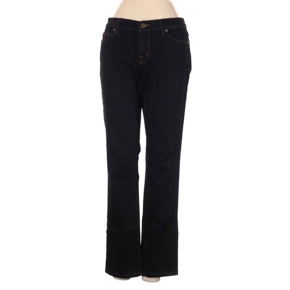 J Brand Jeans Black Boot Leg Cut Mid Rise Waist Size 27 #433 - Picture 1 of 2